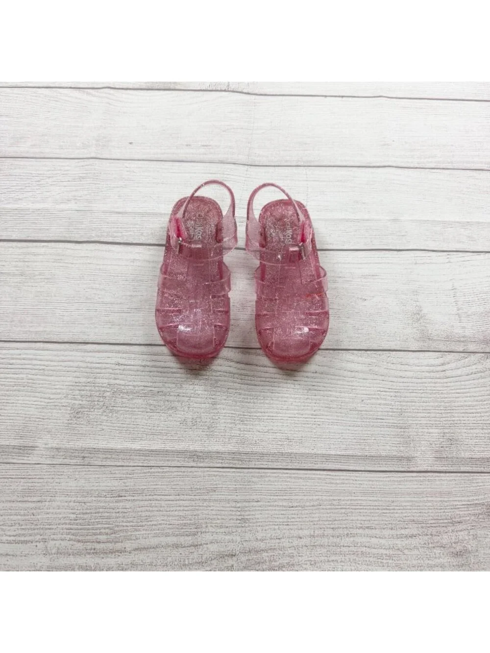 Oshkosh Pink Sparkle Jelly Sandals Toddler Slip On US 10